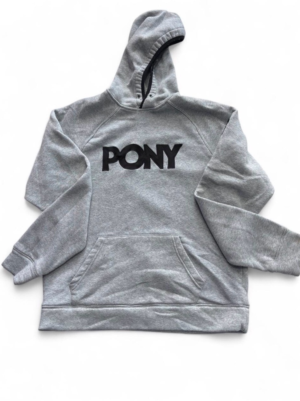 Pony Gray Hoodie with Black Logo